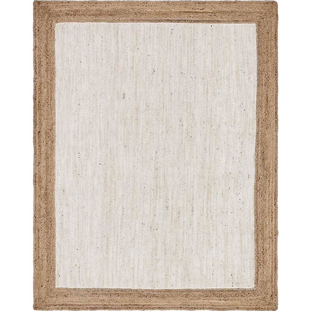 Rug Unique Loom Braided Jute Ivory Rectangular 8' 0 x 10' 0 Rug Unique Loom Braided Jute Ivory Rectangular 8' 0 x 10' 0