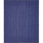 Rug Unique Loom Braided Jute Navy Blue Rectangular 8' 0 x 10' 0