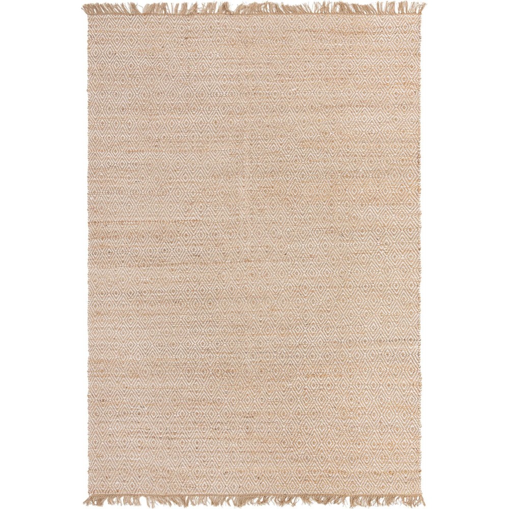 Rug Unique Loom Braided Jute Natural/Ivory Rectangular 10' 0 x 14' 0