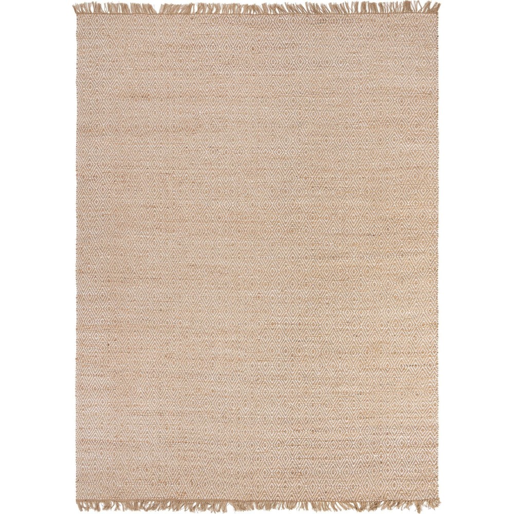 Rug Unique Loom Braided Jute Natural/Ivory Rectangular 12' 2 x 16' 0