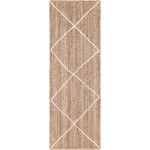 Rug Unique Loom Braided Jute Trellis Natural/Ivory Runner 2' 2 x 6' 0