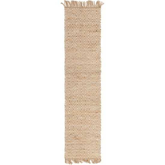 Rug Unique Loom Braided Jute Natural/Ivory Runner 2' 2 x 8' 0