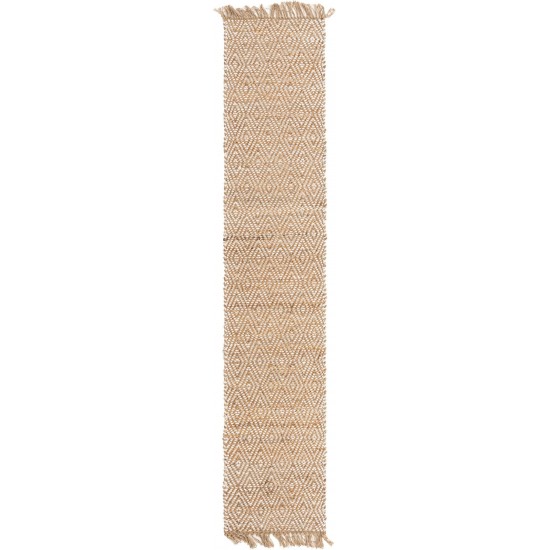 Rug Unique Loom Braided Jute Natural/Ivory Runner 2' 2 x 10' 0