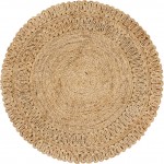 Rug Unique Loom Braided Jute Natural Round 3' 3 x 3' 3