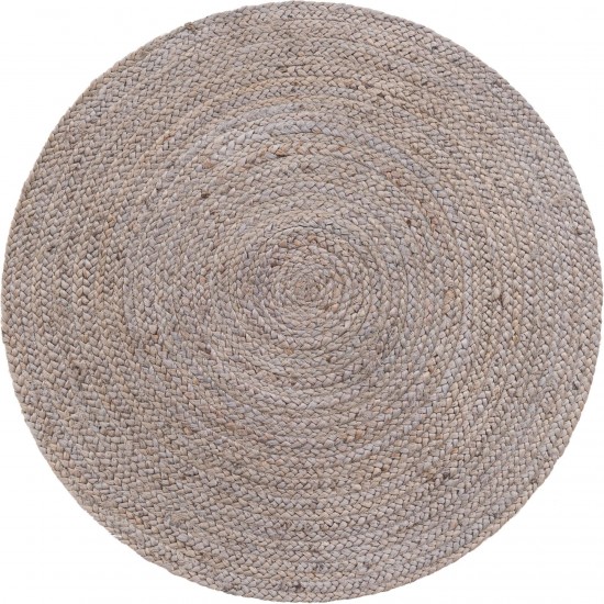 Rug Unique Loom Braided Jute Gray Round 3' 3 x 3' 3