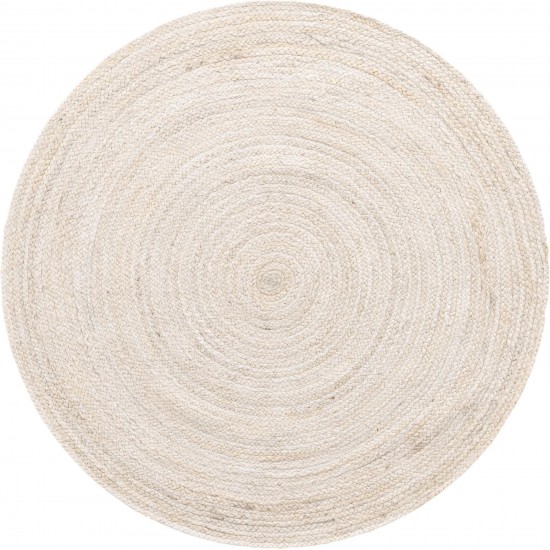 Rug Unique Loom Braided Jute Beige Round 5' 0 x 5' 0