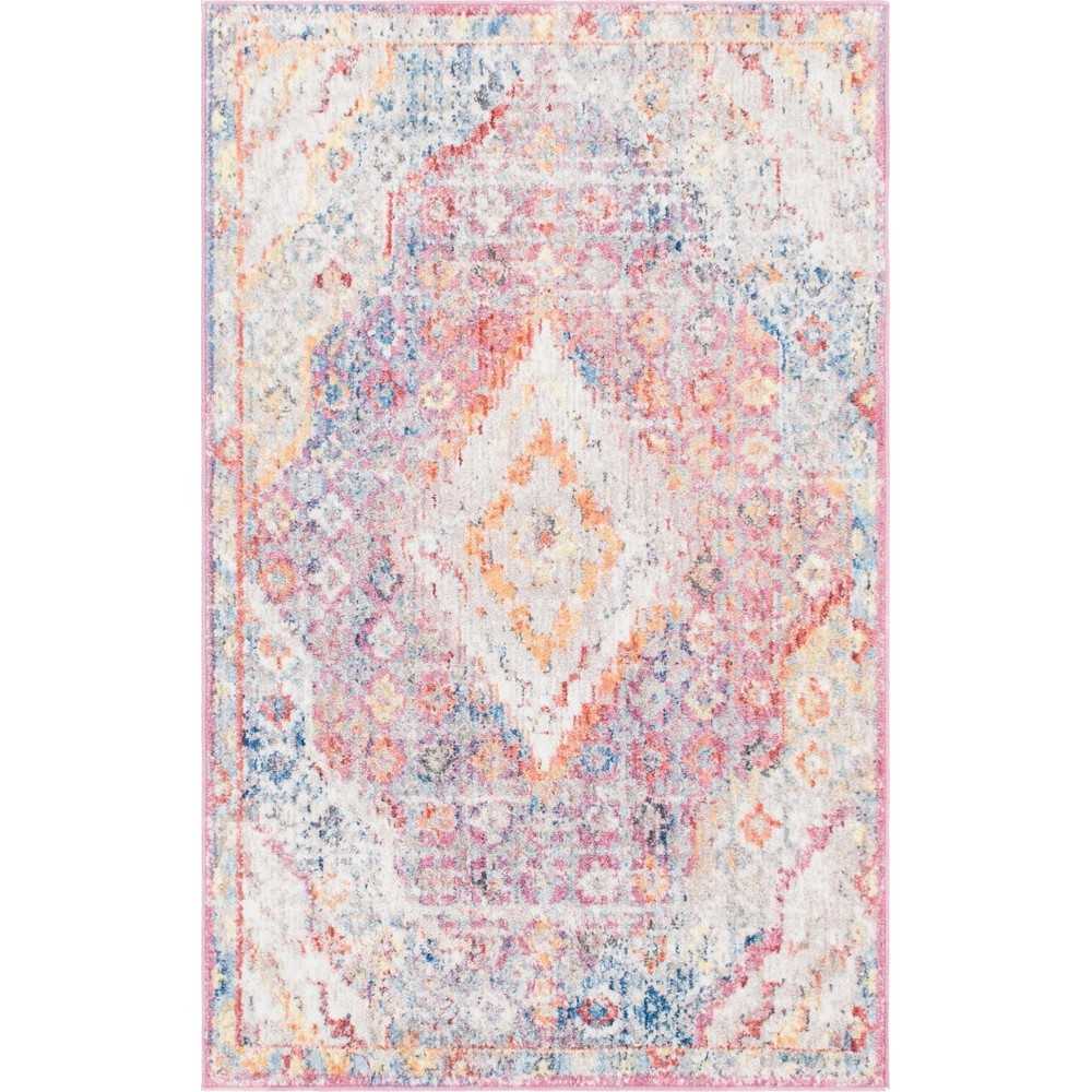 Rug Unique Loom Brighton Pink Rectangular 3' 3 x 5' 3