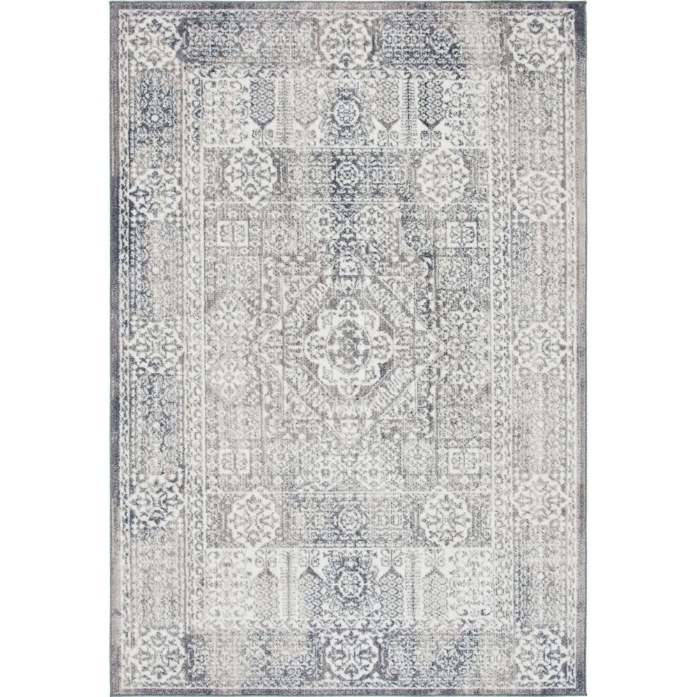 Rug Unique Loom Brighton Gray Rectangular 5' 3 x 7' 9