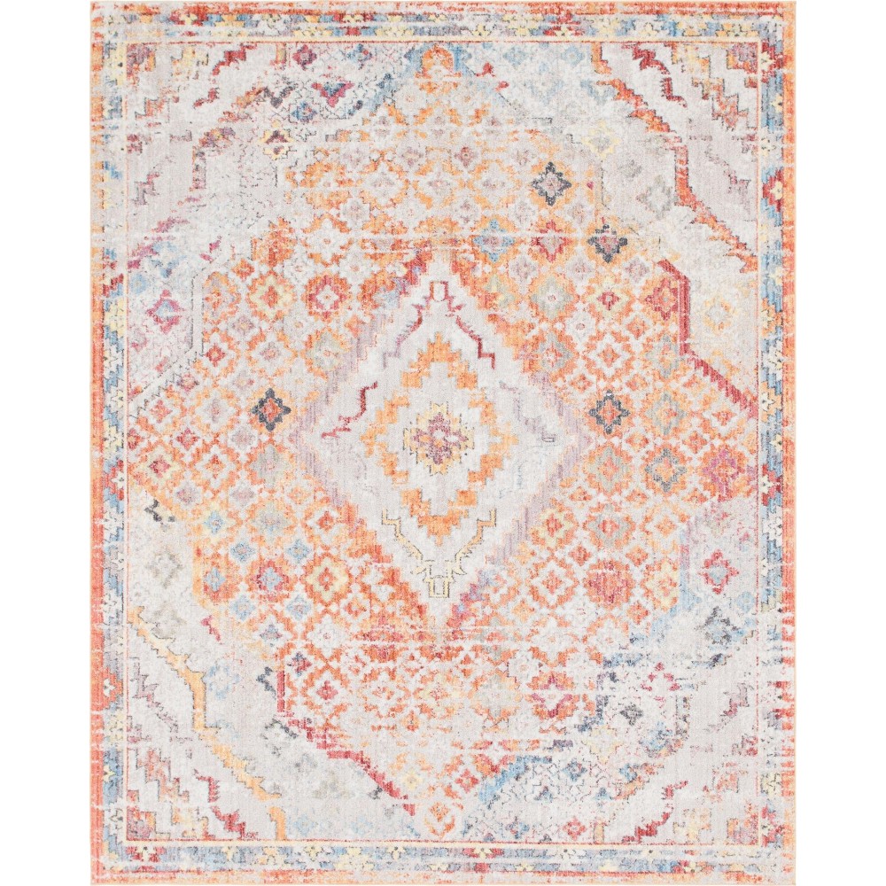 Rug Unique Loom Brighton Orange Rectangular 8' 0 x 10' 0