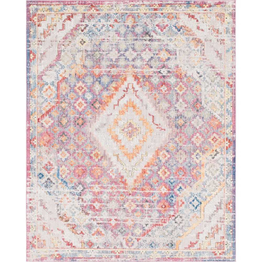 Rug Unique Loom Brighton Pink Rectangular 8' 0 x 10' 0