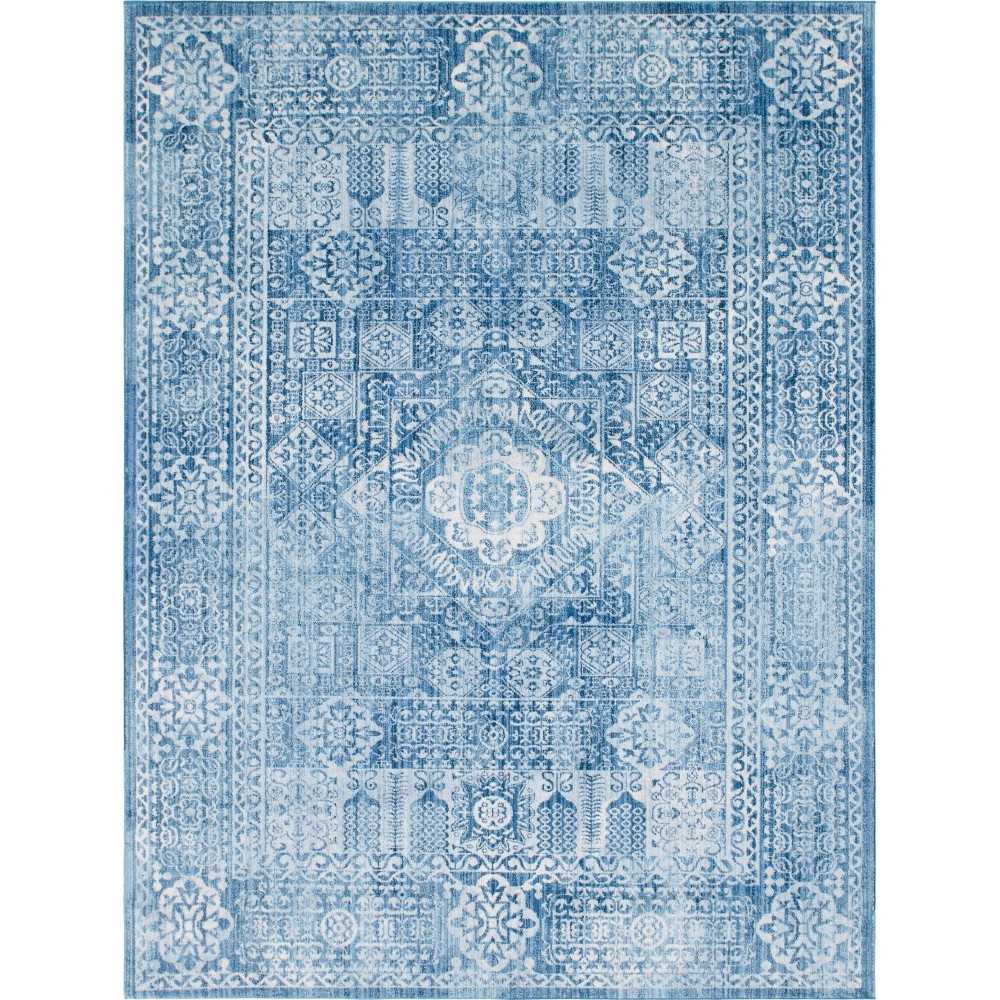 Rug Unique Loom Brighton Navy Blue Rectangular 9' 0 x 12' 0