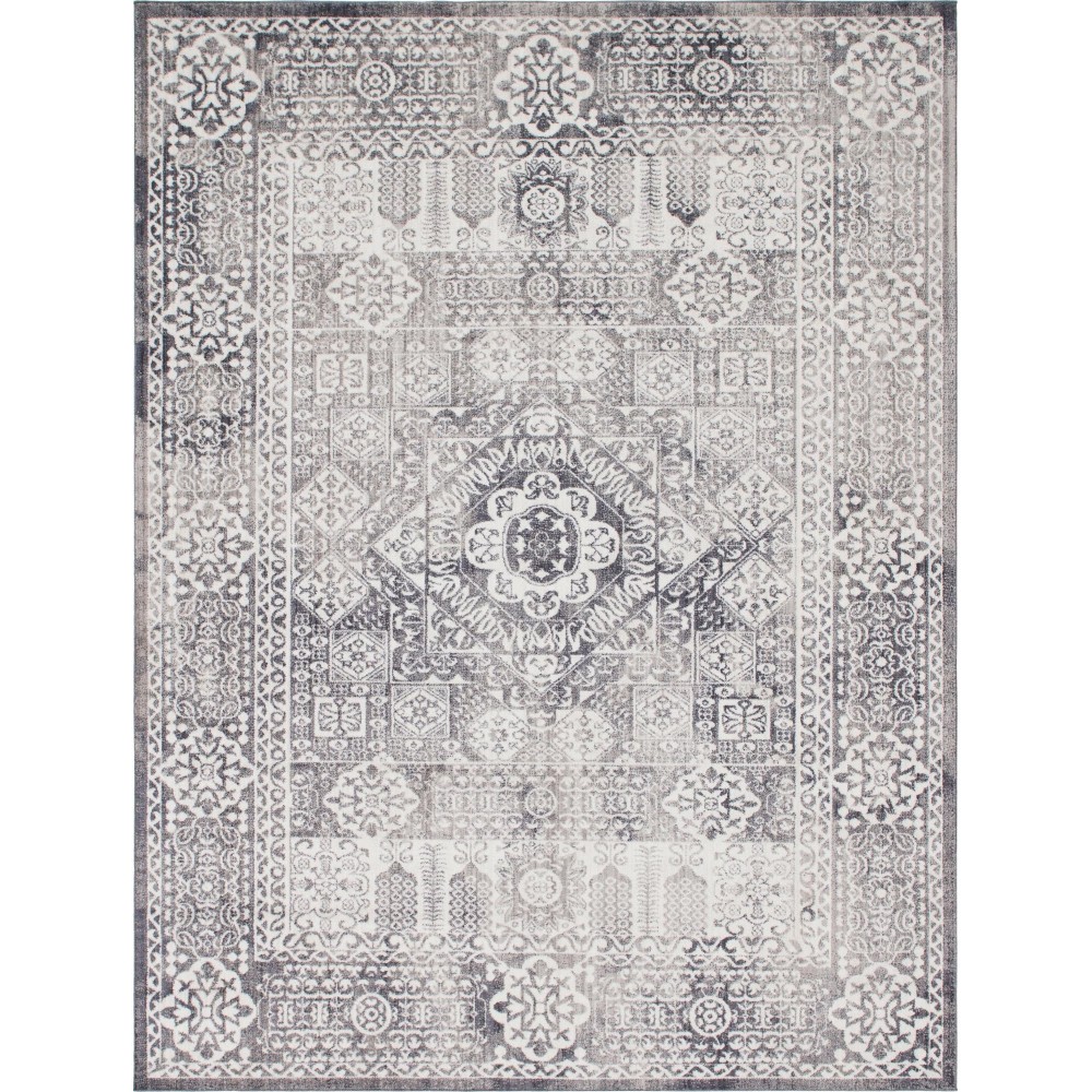 Rug Unique Loom Brighton Gray Rectangular 9' 0 x 12' 0