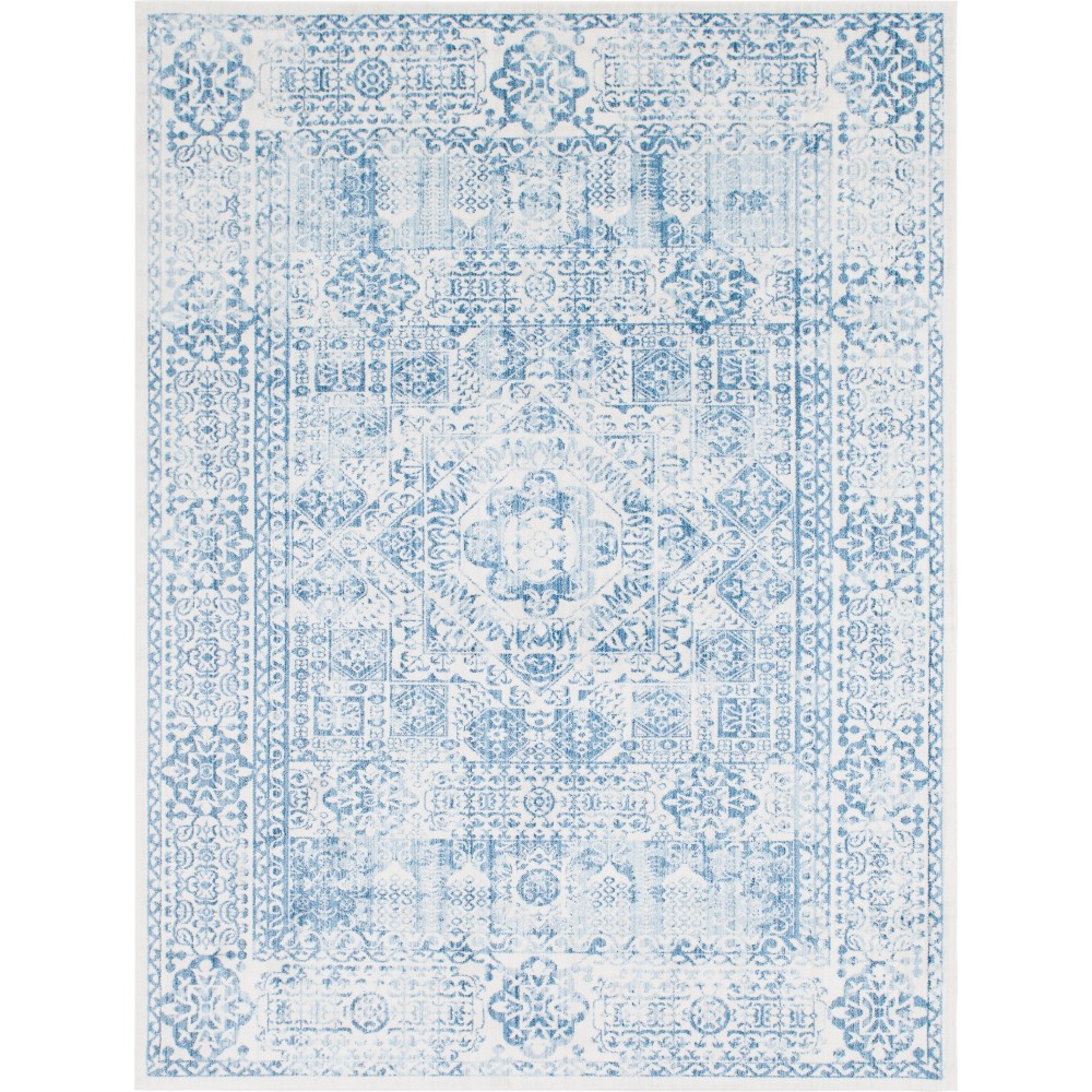 Rug Unique Loom Brighton Light Blue Rectangular 9' 0 x 12' 0