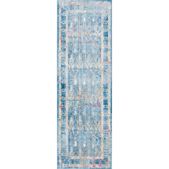 Rug Unique Loom Brighton Blue Runner 2' 7 x 8' 2