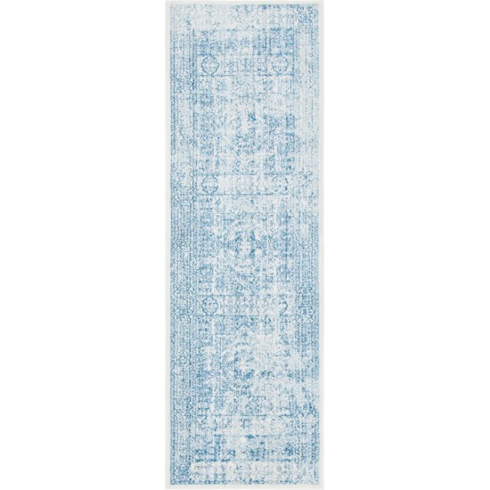 Rug Unique Loom Brighton Light Blue Runner 2' 7 x 8' 2