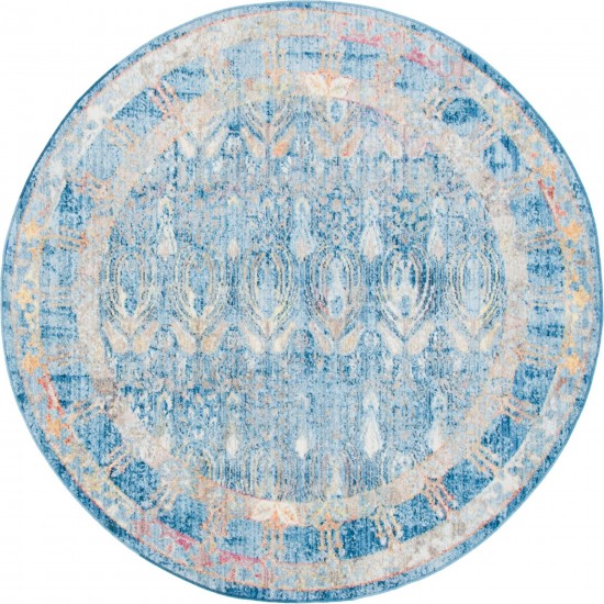 Rug Unique Loom Brighton Blue Round 6' 0 x 6' 0