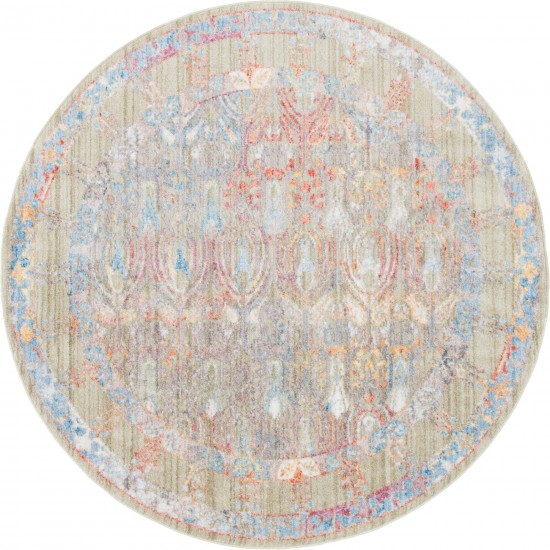 Rug Unique Loom Brighton Beige Round 6' 0 x 6' 0