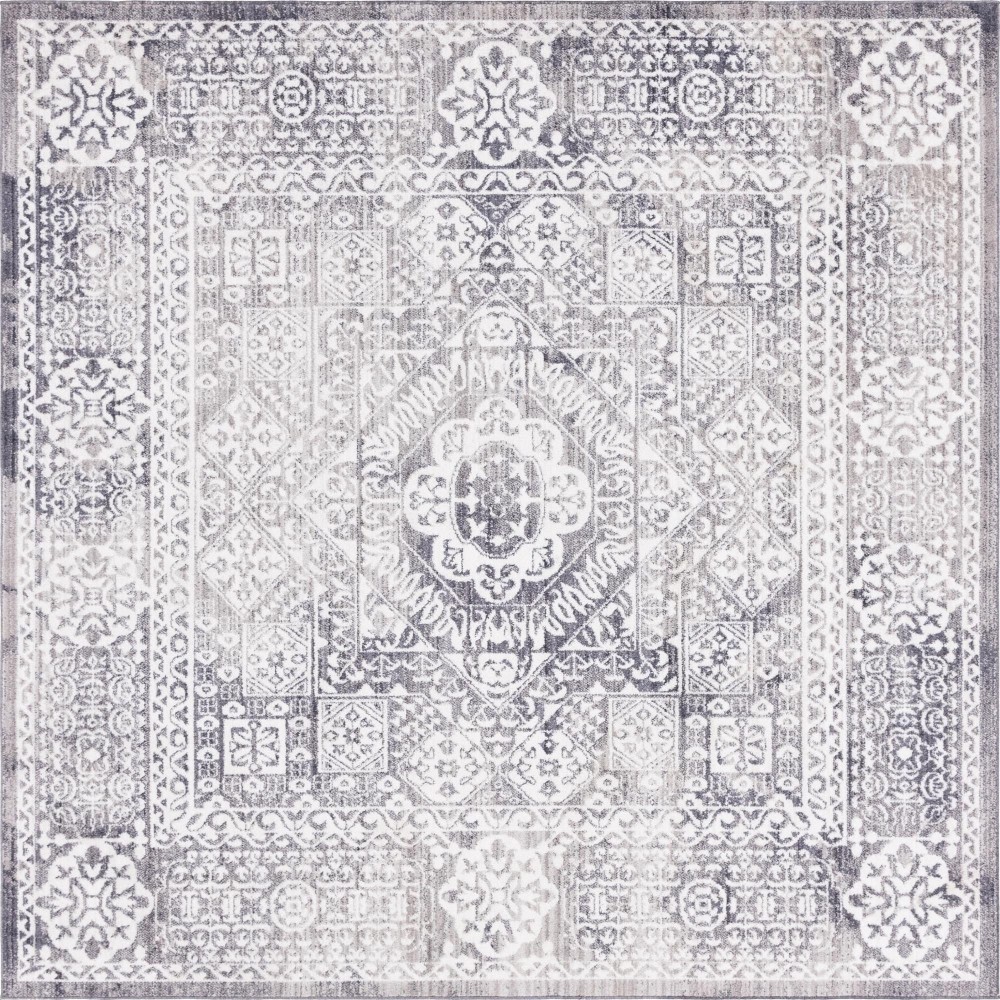 Rug Unique Loom Brighton Gray Square 8' 0 x 8' 0 Rug Unique Loom Brighton Gray Square 8' 0 x 8' 0