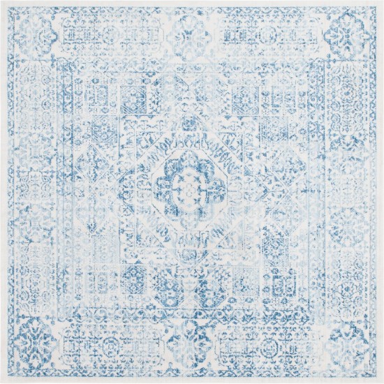 Rug Unique Loom Brighton Light Blue Square 8' 0 x 8' 0