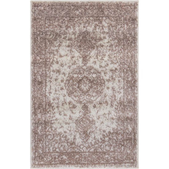 Rug Unique Loom Bromley Light Brown Rectangular 2' 0 x 3' 0