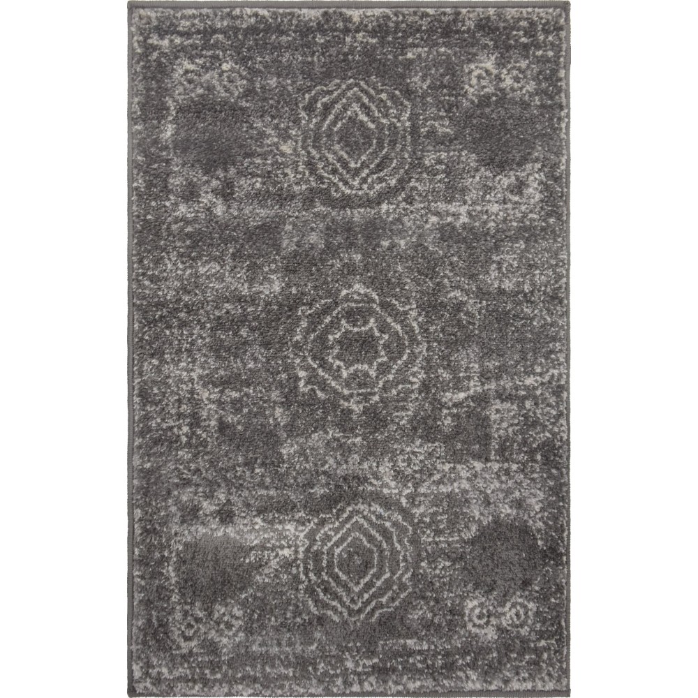 Rug Unique Loom Bromley Dark Gray Rectangular 2' 0 x 3' 0