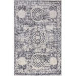 Rug Unique Loom Bromley Light Gray Rectangular 2' 0 x 3' 0