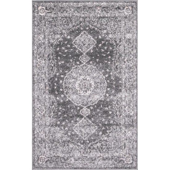 Rug Unique Loom Bromley Dark Gray Rectangular 3' 3 x 5' 3