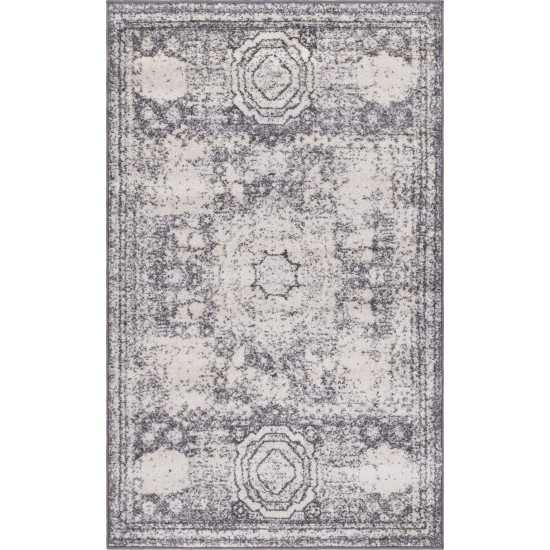 Rug Unique Loom Bromley Light Gray Rectangular 3' 3 x 5' 3