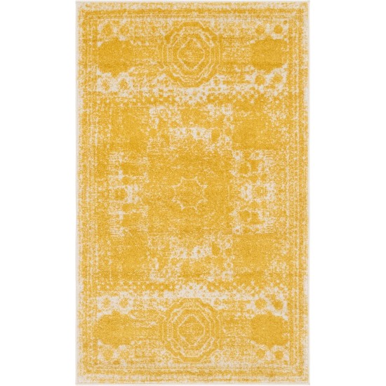 Rug Unique Loom Bromley Yellow Rectangular 3' 3 x 5' 3