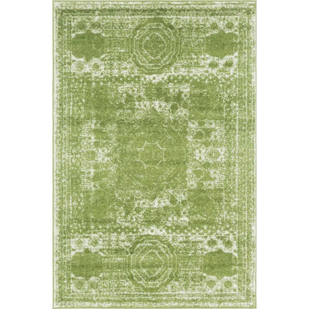 Rug Unique Loom Bromley Green Rectangular 4' 0 x 6' 0