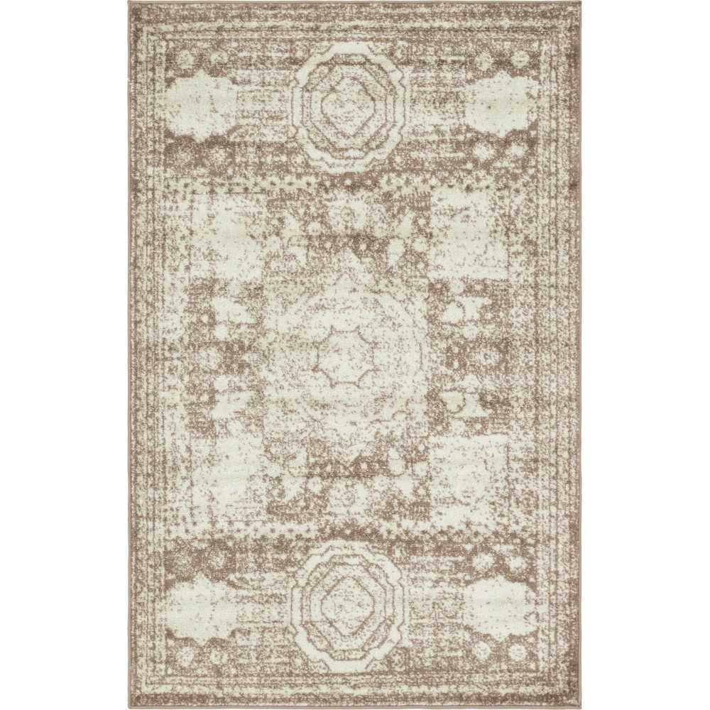 Rug Unique Loom Bromley Light Brown Rectangular 4' 0 x 6' 0 Rug Unique Loom Bromley Light Brown Rectangular 4' 0 x 6' 0