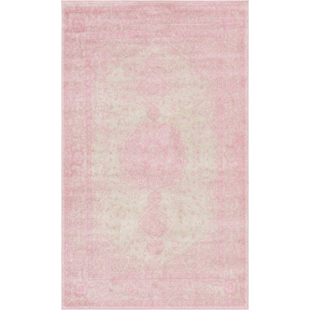 Rug Unique Loom Bromley Pink Rectangular 5' 0 x 8' 0