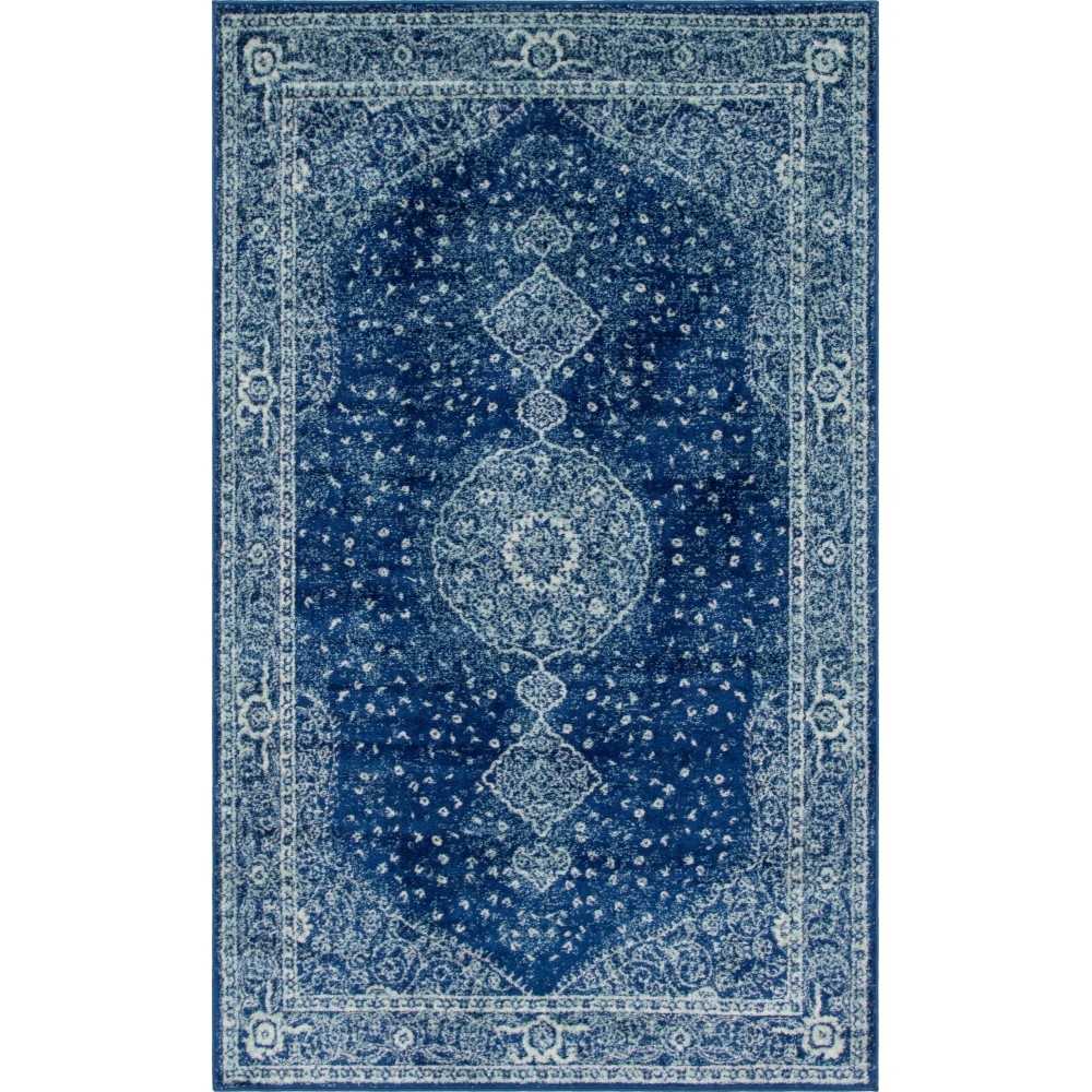 Rug Unique Loom Bromley Navy Blue Rectangular 5' 0 x 8' 0 Rug Unique Loom Bromley Navy Blue Rectangular 5' 0 x 8' 0
