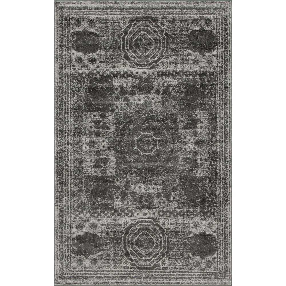 Rug Unique Loom Bromley Dark Gray Rectangular 5' 0 x 8' 0 Rug Unique Loom Bromley Dark Gray Rectangular 5' 0 x 8' 0