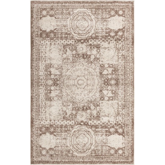 Rug Unique Loom Bromley Light Brown Rectangular 5' 0 x 8' 0