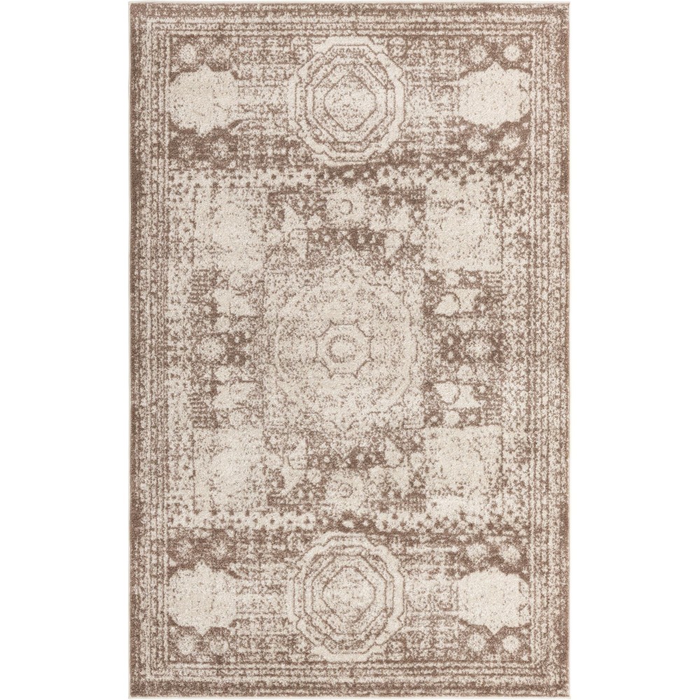 Rug Unique Loom Bromley Light Brown Rectangular 5' 0 x 8' 0