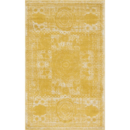 Rug Unique Loom Bromley Yellow Rectangular 5' 10 x 8' 0