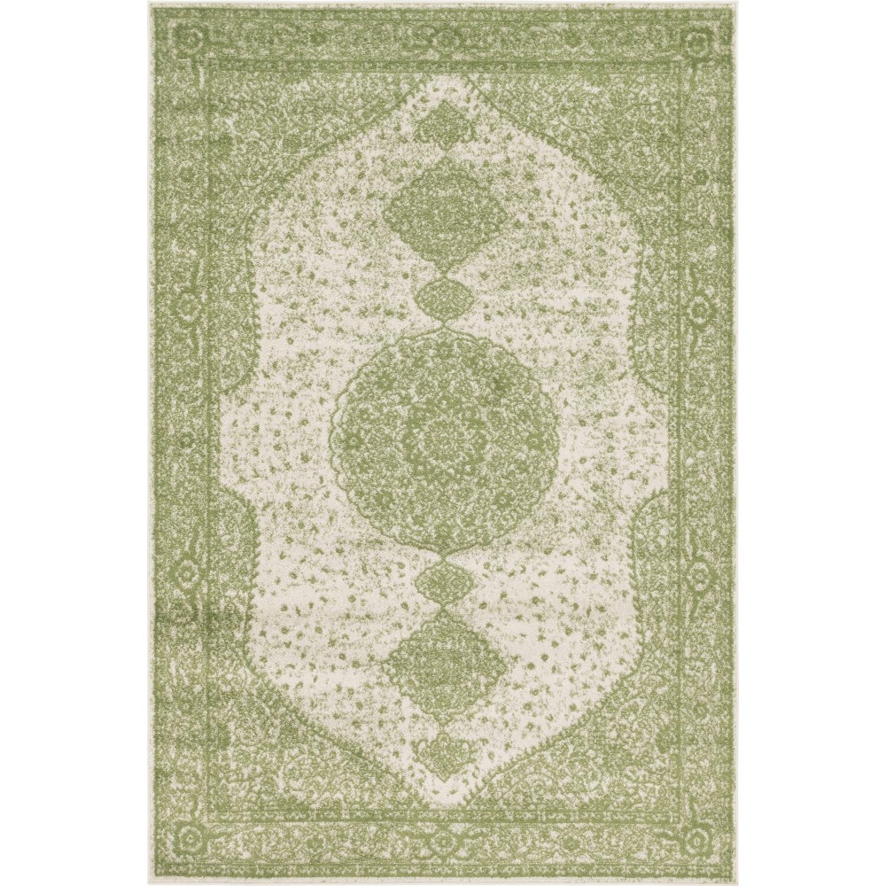 Rug Unique Loom Bromley Green Rectangular 6' 0 x 9' 0