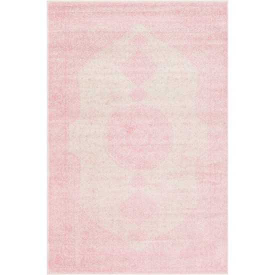 Rug Unique Loom Bromley Pink Rectangular 6' 0 x 9' 0