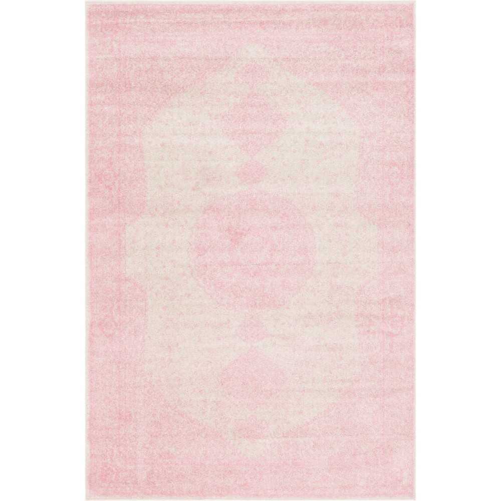 Rug Unique Loom Bromley Pink Rectangular 6' 0 x 9' 0