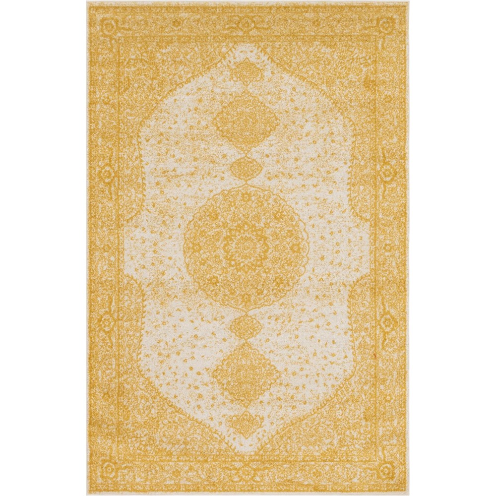 Rug Unique Loom Bromley Yellow Rectangular 6' 0 x 9' 0 Rug Unique Loom Bromley Yellow Rectangular 6' 0 x 9' 0