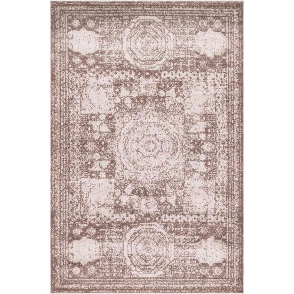 Rug Unique Loom Bromley Light Brown Rectangular 6' 0 x 9' 0