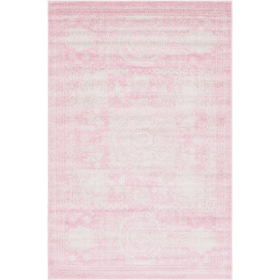 Rug Unique Loom Bromley Pink Rectangular 6' 0 x 9' 0