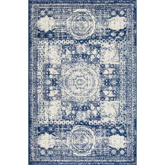 Rug Unique Loom Bromley Blue Rectangular 6' 0 x 9' 0