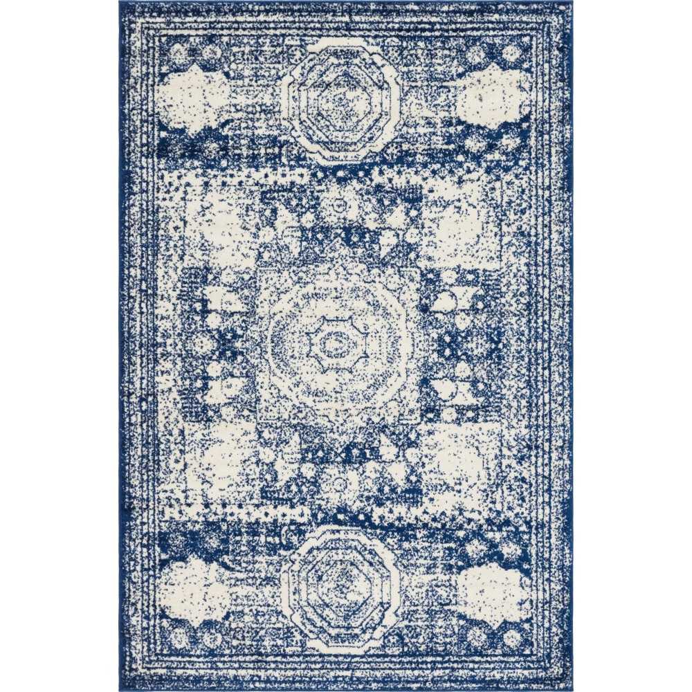 Rug Unique Loom Bromley Blue Rectangular 6' 0 x 9' 0 Rug Unique Loom Bromley Blue Rectangular 6' 0 x 9' 0