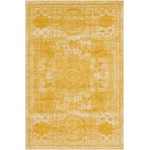 Rug Unique Loom Bromley Yellow Rectangular 6' 0 x 9' 0