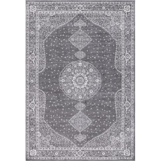 Rug Unique Loom Bromley Dark Gray Rectangular 7' 0 x 10' 0