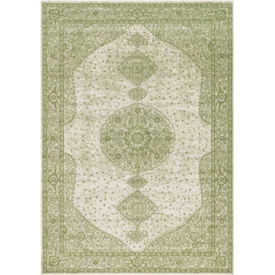 Rug Unique Loom Bromley Green Rectangular 7' 0 x 10' 0