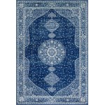 Rug Unique Loom Bromley Navy Blue Rectangular 7' 0 x 10' 0