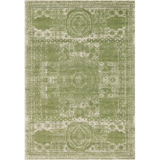 Rug Unique Loom Bromley Green Rectangular 7' 0 x 10' 0